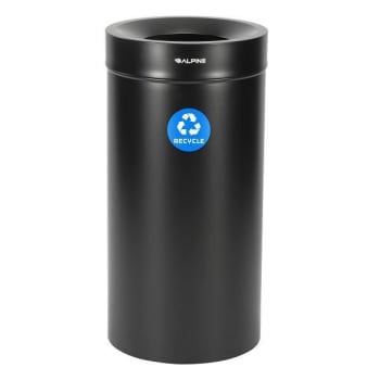 Alpine Industries 27 Gallon Stainless Steel Compost Receptacle Can In Black