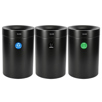Image for Alpine Industries 50 Gallon Ss Compost Bin Recycle/Trash Receptacle Black from HD Supply
