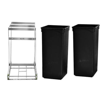 Image for Alpine Industries 9.5 Gal Steel In-Cabinet Under Countr Dbl Pull-Out Can/Recycle from HD Supply