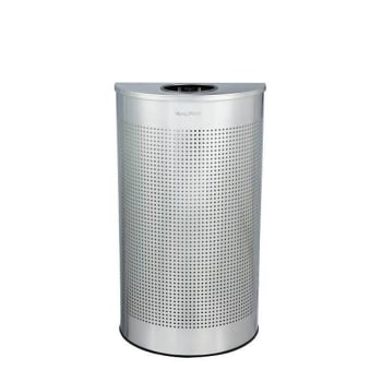 Image for Alpine Industries 12 Gal Ss Perforated Half Round Decorative Trash Can from HD Supply