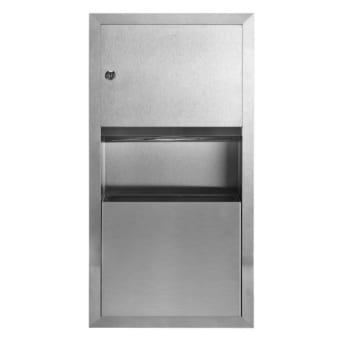 Alpine Industries Surface Mounted Paper Towel Dispenser / Waste Receptacle