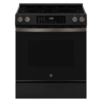 Image for GE ENERGY STAR 30 In. 5.3 cu. ft. Smooth Electric SmartHQ Slide-In Range With Air Fry, Steam Clean, Black Slate, ADA from HD Supply