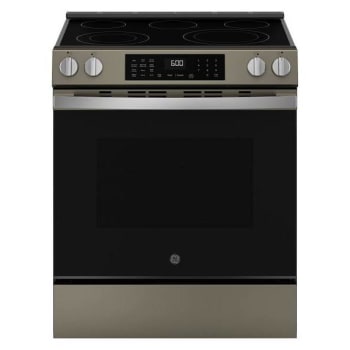 Image for GE ENERGY STAR 30 In. 5.3 Cu. Ft. Smooth Electric SmartHQ Slide-In Range with Air Fry, Steam Clean, Slate, ADA from HD Supply
