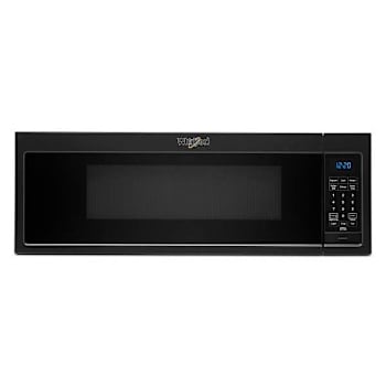 Whirlpool 1.1 Cu.ft. Low Profile Over The Range Convertible Vent Microwave Hood Combination, Black