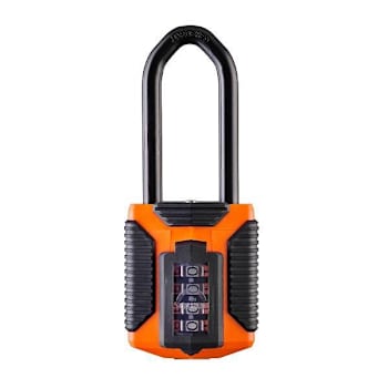 Image for Squire Locks All Terrain Combination Padlock, 4 Wheel, Open Shackle, Orange from HD Supply
