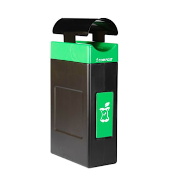 Commercial Zone® Avante™ Compost Container, 30-Gallon Narrow Unit W/Canopy Lid, Liner Included