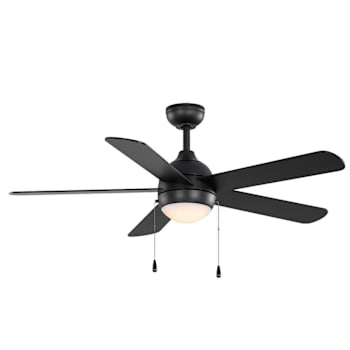 Image for Seasons® Willard 52" LED Ceiling Fan, Indoor/Outdoor, Matte Black, Quickfit™ from HD Supply