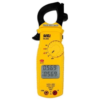 Uei Test Instruments 400a Dual Display Clamp Meter With Test Lead Storage