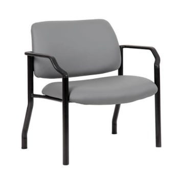 Boss Office Products Heavy Duty X-Wide Seat Steel Frame Chair-Antimicrobl Vinyl