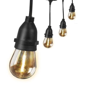 Fiet Electric LED S14 Amber String Lights, 20 Foot, Case Of 4
