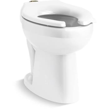 Kohler Highcliff Ultra Floor-Mount Top Spud Antimicrobial Flushometer Bowl