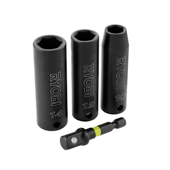 Image for Ryobi 3/8" Drive Metric Impact Socket Set, 4 Piece from HD Supply