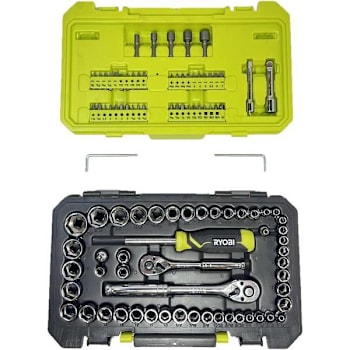 Ryobi Mechanics Set With Case, 97 Piece