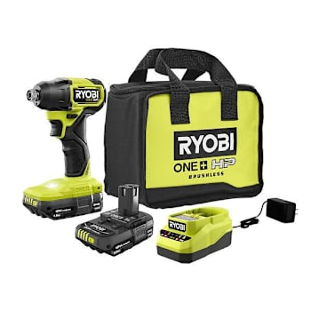 Image for Ryobi One+ HP 18v Brushless Cordless COMPACT 1/4" Hex Impact Driver Kit from HD Supply