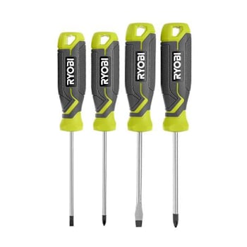 Image for Ryobi Screwdriver Set With Cushion Grip Handles, 4 Piece from HD Supply