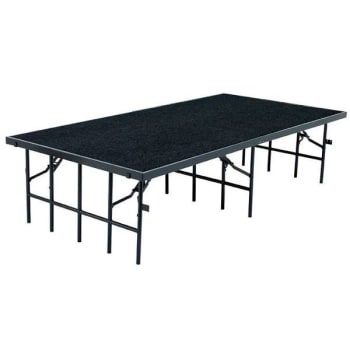 National Public Seating 4' X 8' Stage, 24" Height, Black Carpet