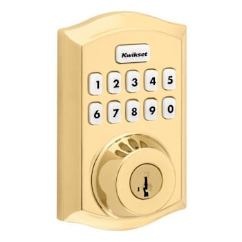 Image for Kwikset Home Connect 620 Keypad Connected Smart Lock With Z-Wave, Polished Brass from HD Supply