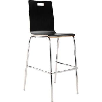 National Public Seating Bushwick Bentwood Stool, 46.5", Black