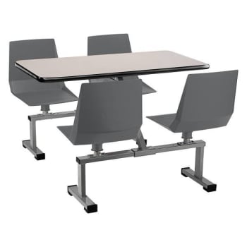Image for National Public Seating Grey Nebula Cluster Swivel Booth Charcoal Seat from HD Supply