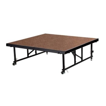 National Public Seating 48" Transfix Stage Platform, 16" - 24" High, Hardboard