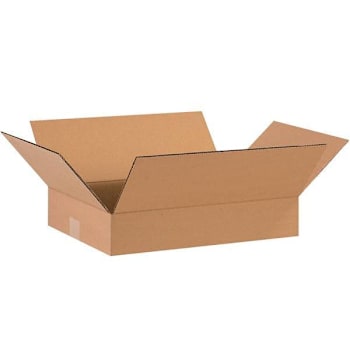Box Partners Flat Corrugated Boxes 16"X12"X3" Kraft Package Of 25
