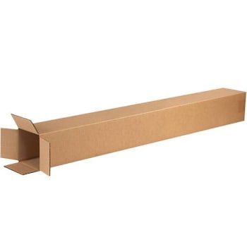 Box Partners Tall Corrugated Boxes 4"X4"X40" Kraft Package Of 25