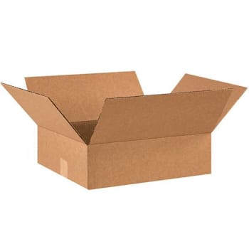 Box Partners Flat Corrugated Boxes 14"X12"X3" Kraft Package Of 25