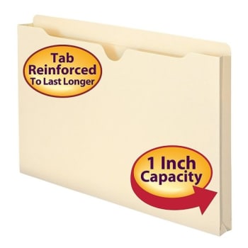 Image for SMEAD® Manila 1" Expansion Reinforced Top-Tab File Jacket, Package Of 50 from HD Supply