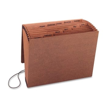 Image for Sparco™ Brown Flap Close Jan-Dec Heavy-Duty Accordion File from HD Supply