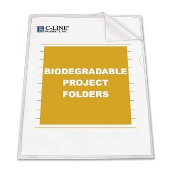Image for C-line® Clear Polypropylene Letter Size Project Folder Package Of 25 from HD Supply