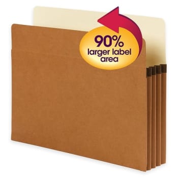 Image for Smead® Supertab Redrope Letter Size Straight Cut File Pocket, Package Of 25 from HD Supply