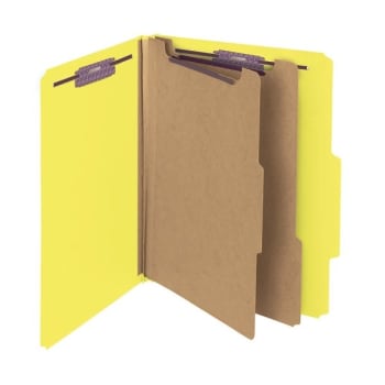 Image for Smead® Yellow 2-Divider Letter Size Classification Folder, Package Of 10 from HD Supply
