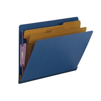 Image for SMEAD® Dark Blue 2-Divider Classification Folder With Fastener, Package Of 10 from HD Supply