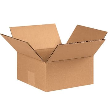 Box Partners Flat Corrugated Boxes 7"X7"X3" Kraft Package Of 25