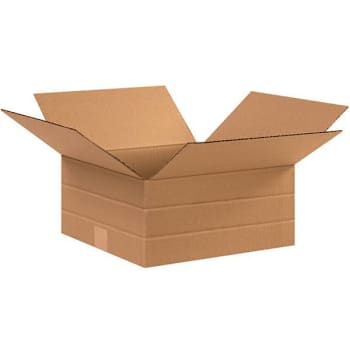 Box Partners Multi-Depth Corrugated Boxes 12 1/2"X12 1/2"X6" Kraft Package Of 25