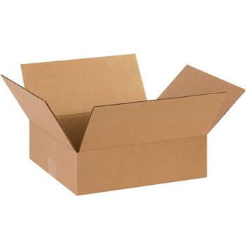 Box Partners Flat Corrugated Boxes 14"X12"X4" Kraft Package Of 25