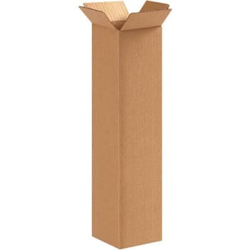 Box Partners Tall Corrugated Boxes 4"X4"X16" Kraft Package Of 25