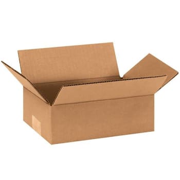 Box Partners Flat Corrugated Boxes 9"X6"X3" Kraft Package Of 25