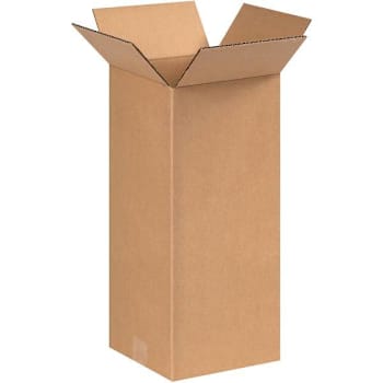 Box Partners Tall Corrugated Boxes 8"X8"X17" Kraft Package Of 25