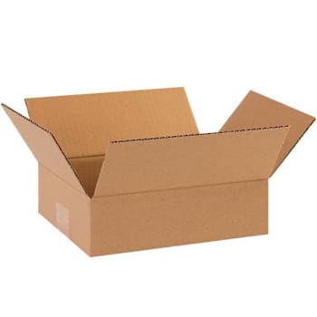 Box Partners Flat Corrugated Boxes 10"X8"X3" Kraft Package Of 25