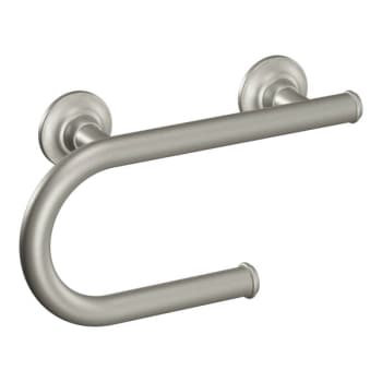 Image for Moen Grab Bar Brushed Nickel 8" Grab Bar With Paper Holder from HD Supply