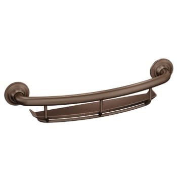 Image for Moen Home Care Old World Bronze 16" Grab Bar With Shelf from HD Supply
