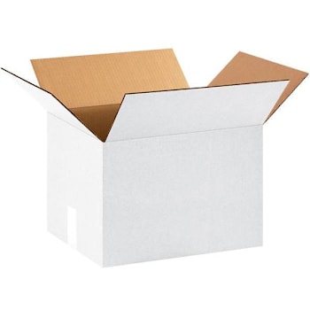 Box Partners Corrugated Boxes 15"X12"X10" White Package Of 25