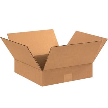 Box Partners Flat Corrugated Boxes 15"X15"X3" Kraft Package Of 25