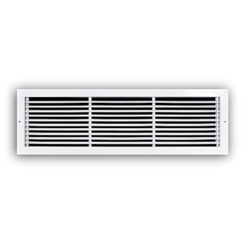 Truaire 30" X 8", 3/4" Fixed Bar, 15 Blade Pitch Steel, Ceiling/Sidewall, Grille