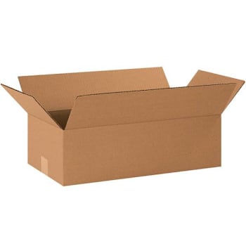 Box Partners Long Corrugated Boxes 20"X10"X6" Kraft Package Of 25