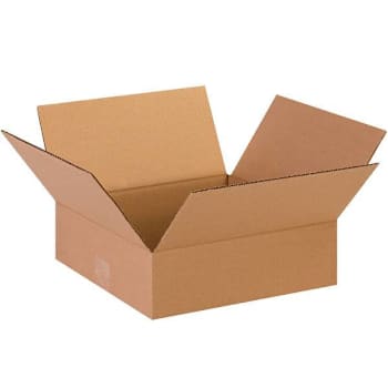 Box Partners Flat Corrugated Boxes 13"X13"X4" Kraft Package Of 25