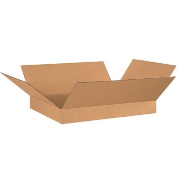 Image for Box Partners Flat Corrugated Boxes 26"X20"X4" Kraft Package Of 20 from HD Supply