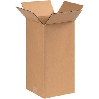 Box Partners Tall Corrugated Boxes 6"X6"X14" Kraft Package Of 25
