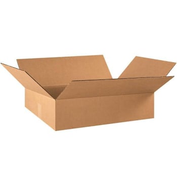 Box Partners Flat Corrugated Boxes 22"X16"X6" Kraft Package Of 25